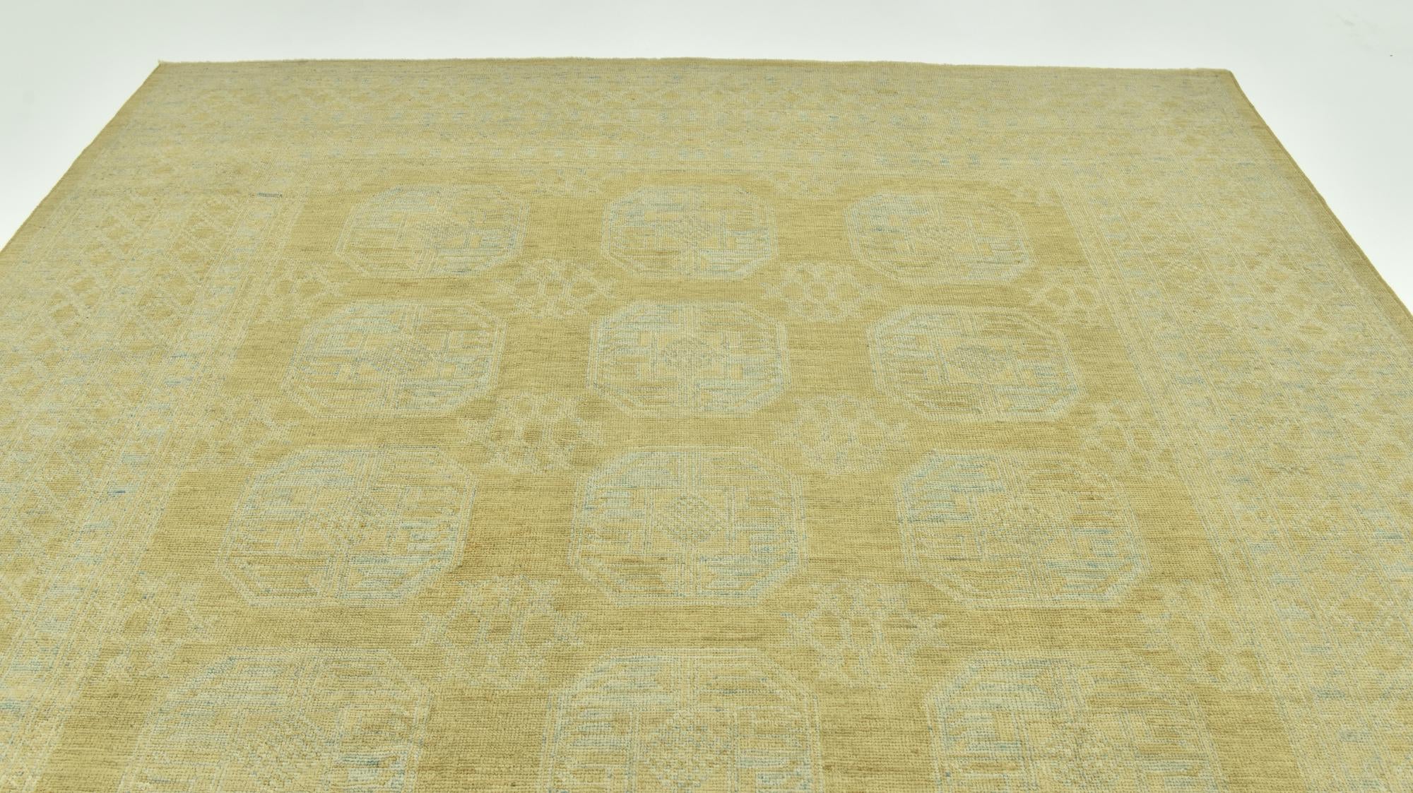 8' 8 x 9' 10 Hand Knotted Peshawar Ziegler Wool Rug