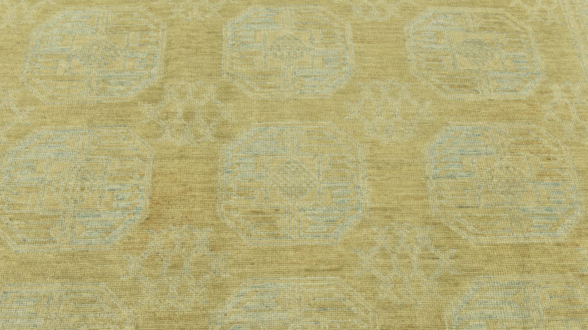 8' 8 x 9' 10 Hand Knotted Peshawar Ziegler Wool Rug