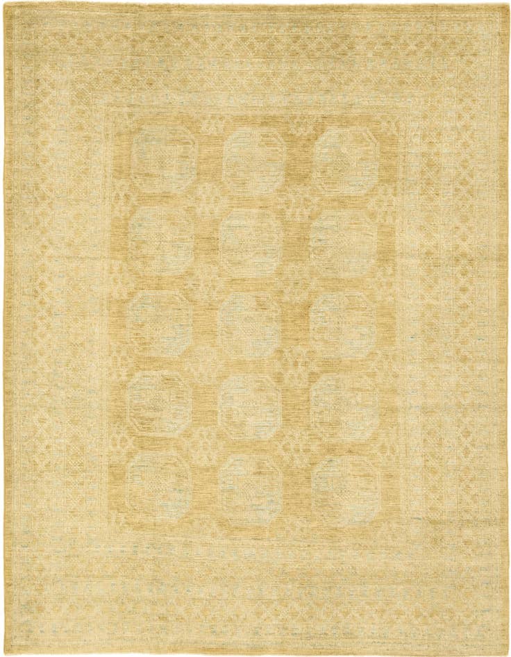 Detail image of 8' 8 x 9' 10 Hand Knotted Peshawar Ziegler Wool Rug