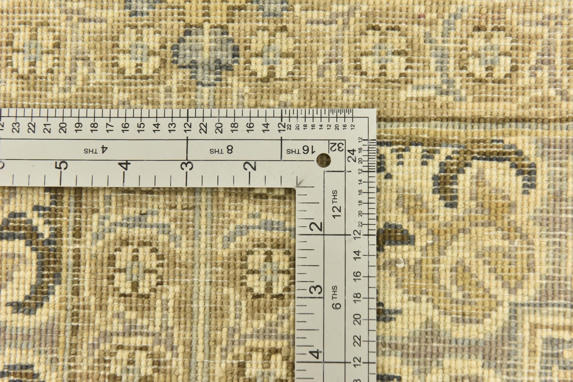 5' 8 x 8' Hand Knotted Peshawar Ziegler Rug