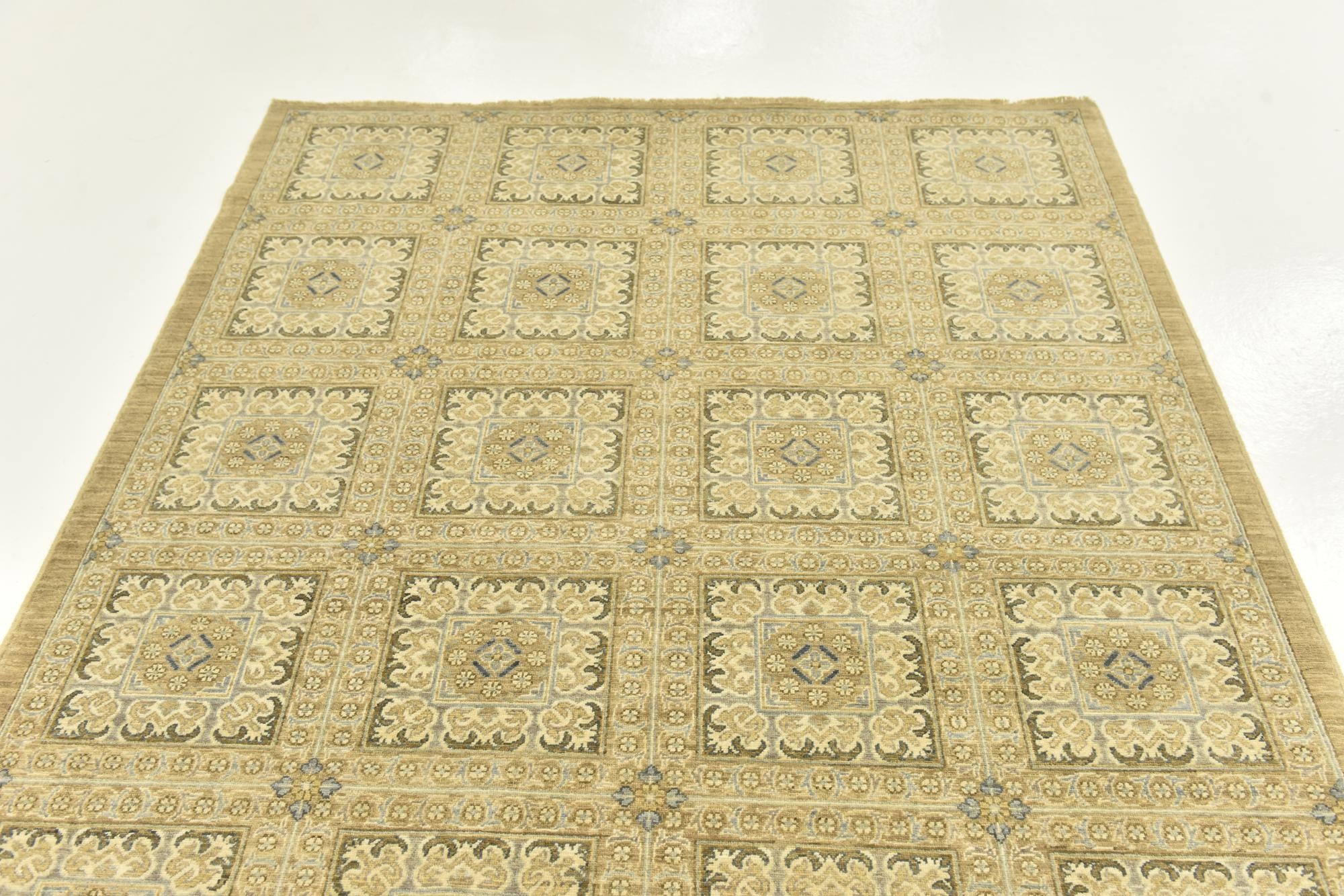 5' 8 x 8' Hand Knotted Peshawar Ziegler Rug