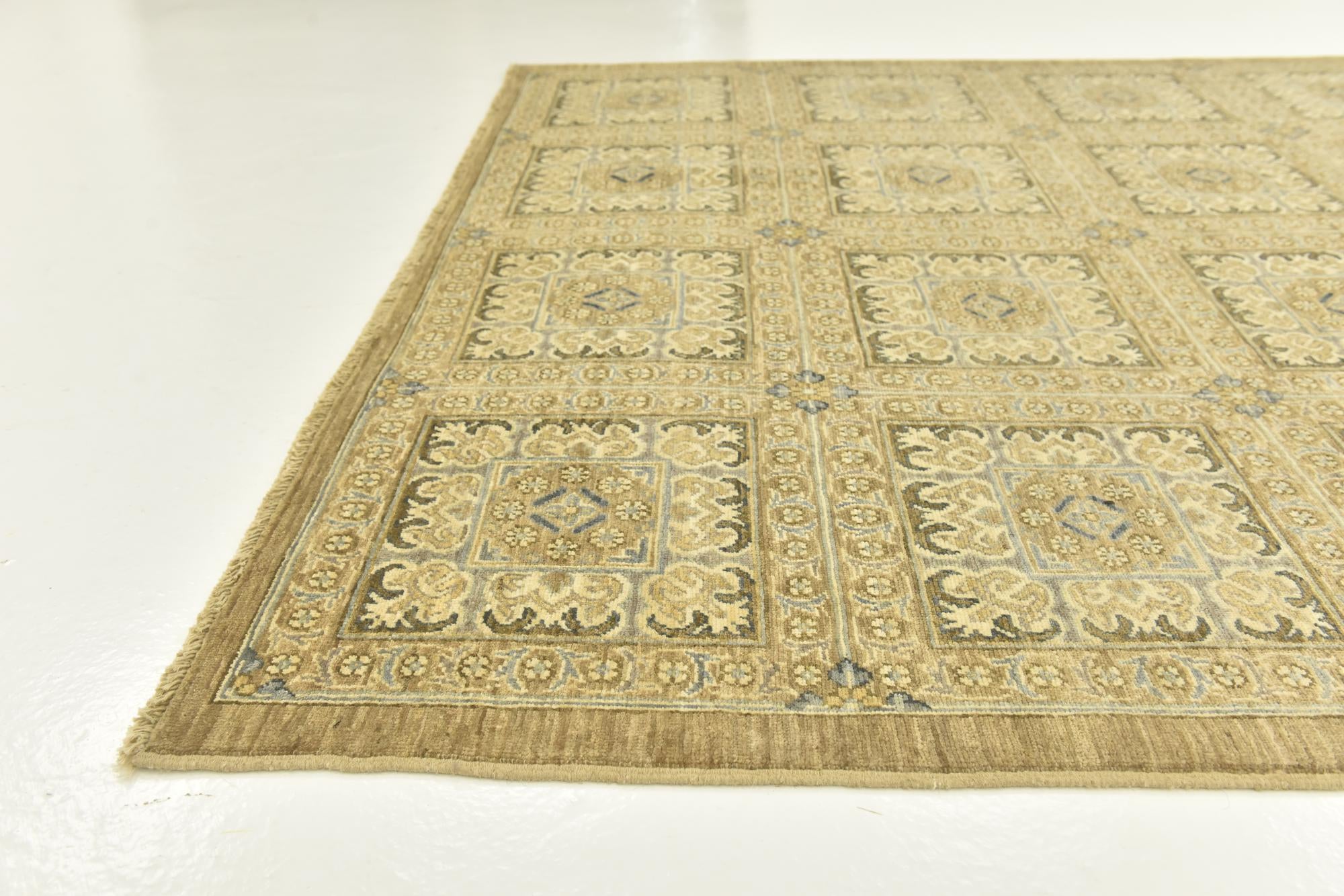 5' 8 x 8' Hand Knotted Peshawar Ziegler Rug