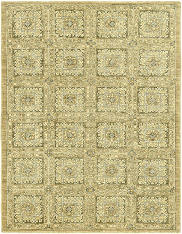 Detail image of 5' 8 x 8' Hand Knotted Peshawar Ziegler Rug