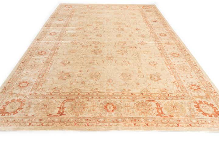 12' 2 x 17' 2 Hand Knotted Peshawar Ziegler Oriental Rug