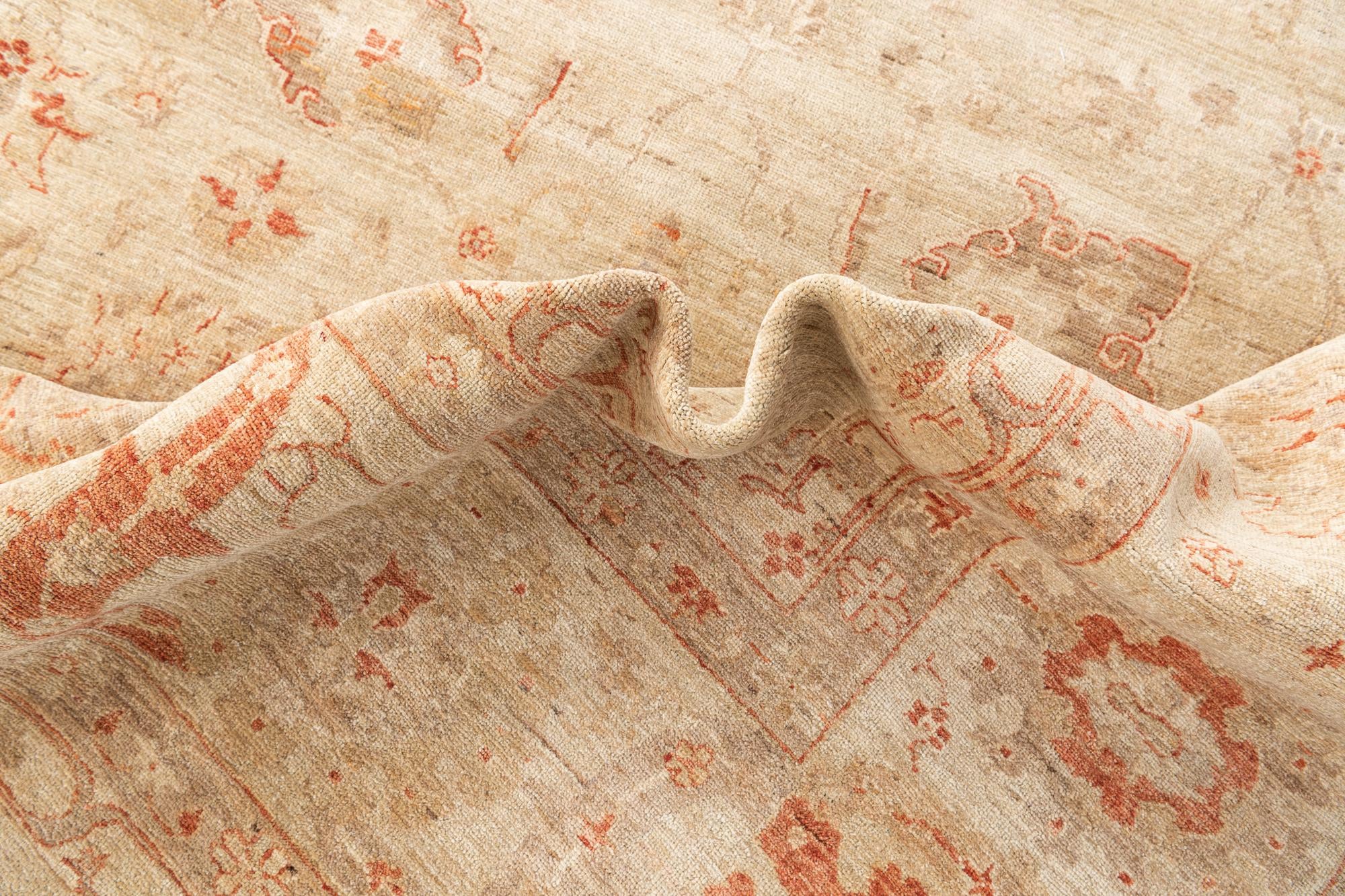 12' 2 x 17' 2 Hand Knotted Peshawar Ziegler Oriental Rug