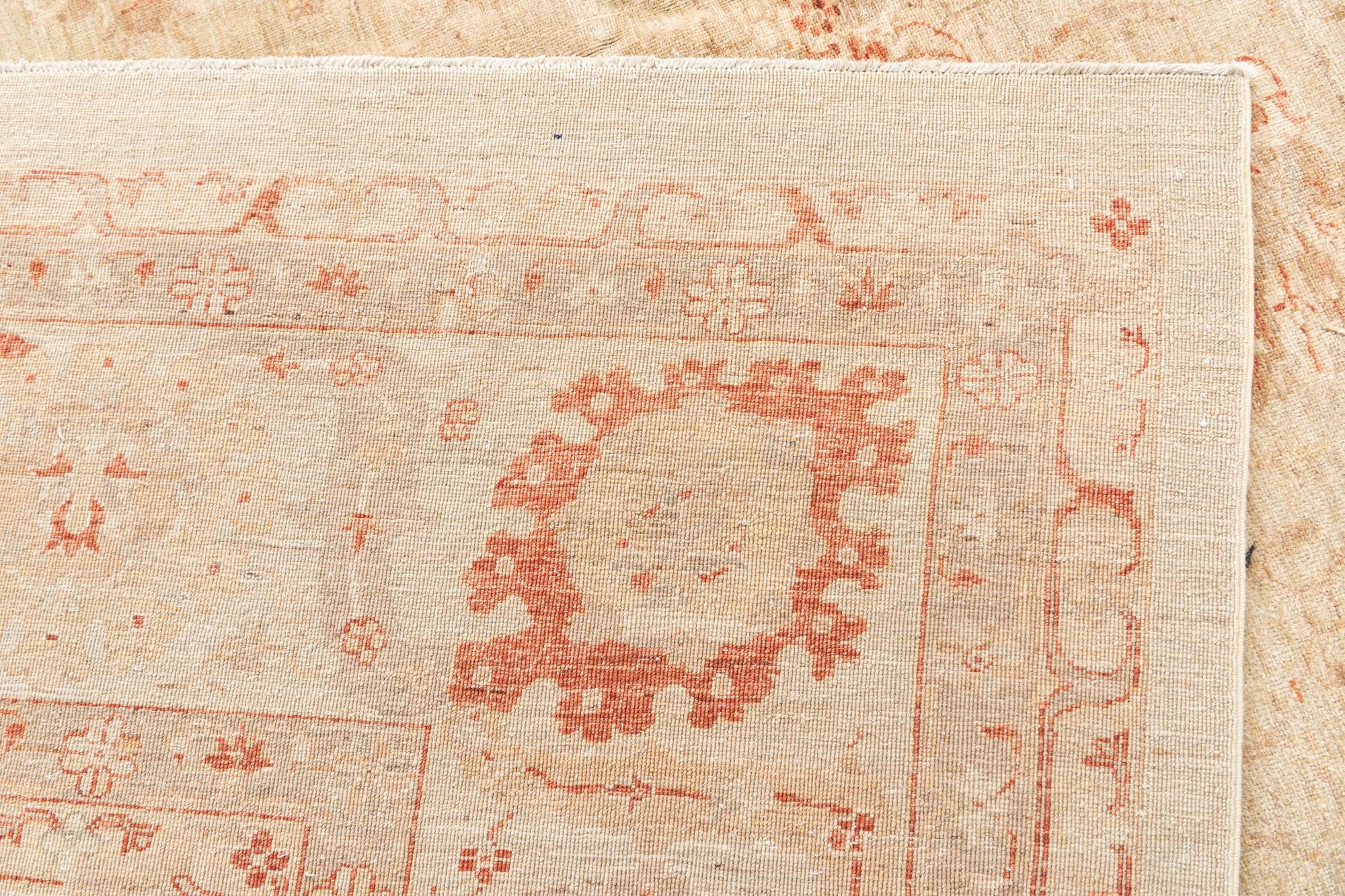 12' 2 x 17' 2 Hand Knotted Peshawar Ziegler Oriental Rug