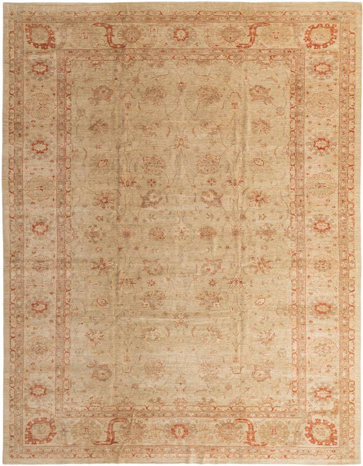 Detail image of 12' 2 x 17' 2 Hand Knotted Peshawar Ziegler Oriental Rug