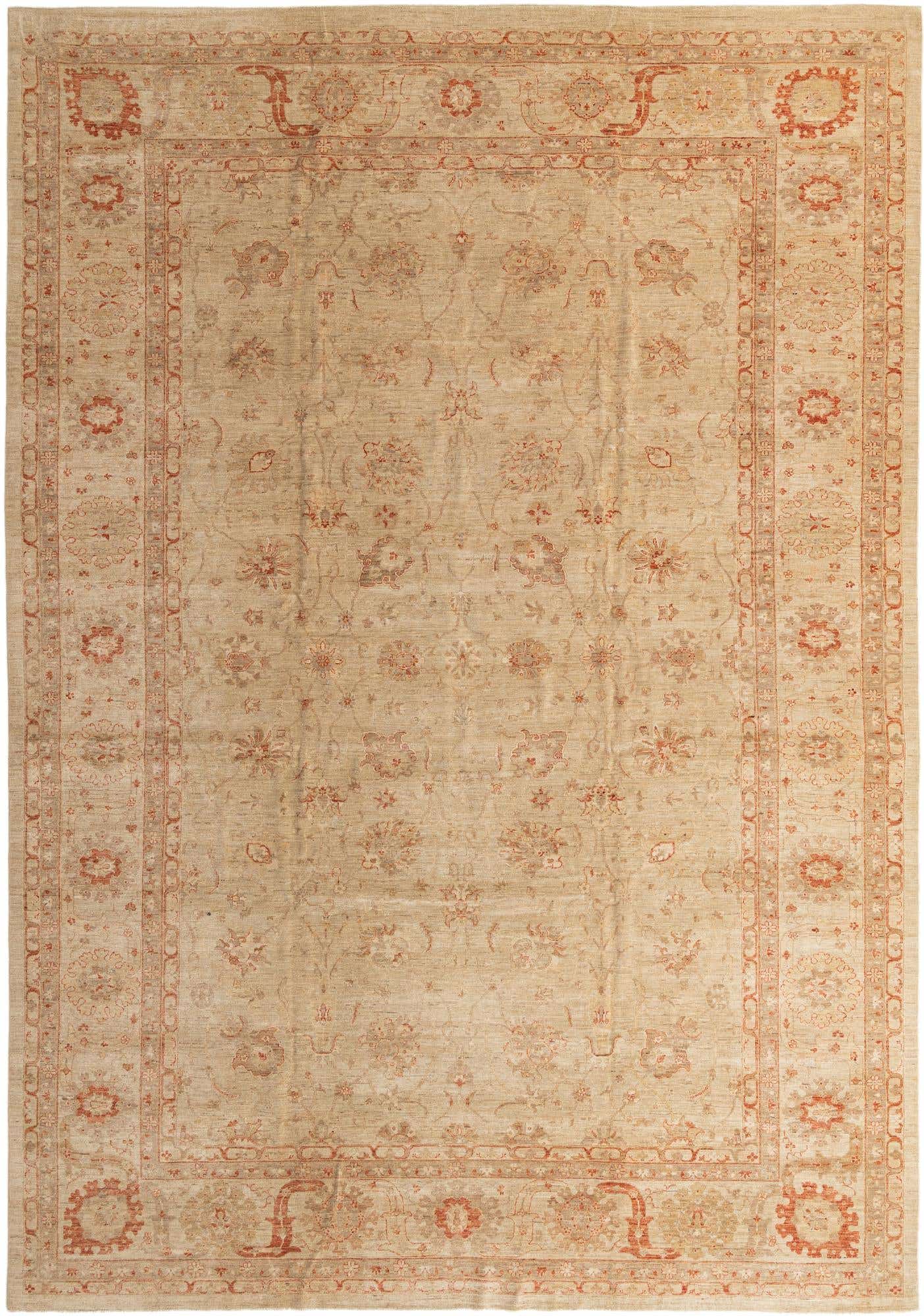 12' 2 x 17' 2 Hand Knotted Peshawar Ziegler Oriental Rug