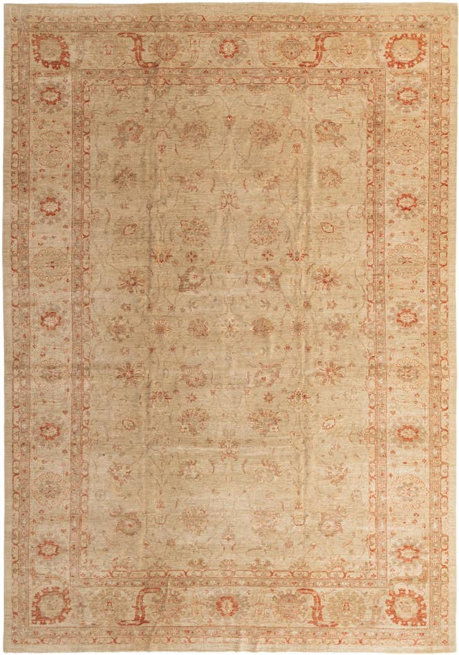 Detail image of 12' 2 x 17' 2 Hand Knotted Peshawar Ziegler Oriental Rug