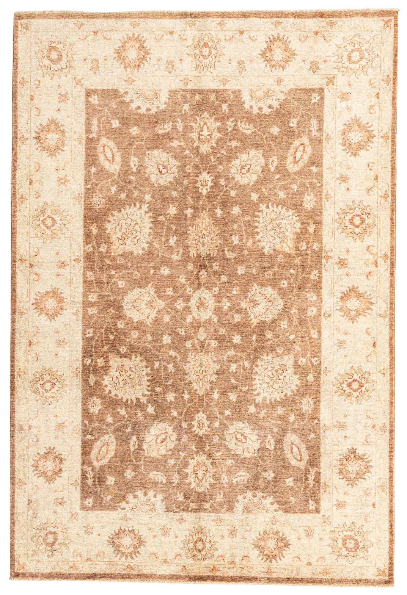 5' 7 x 8' 3 Hand Knotted Peshawar Ziegler Rug
