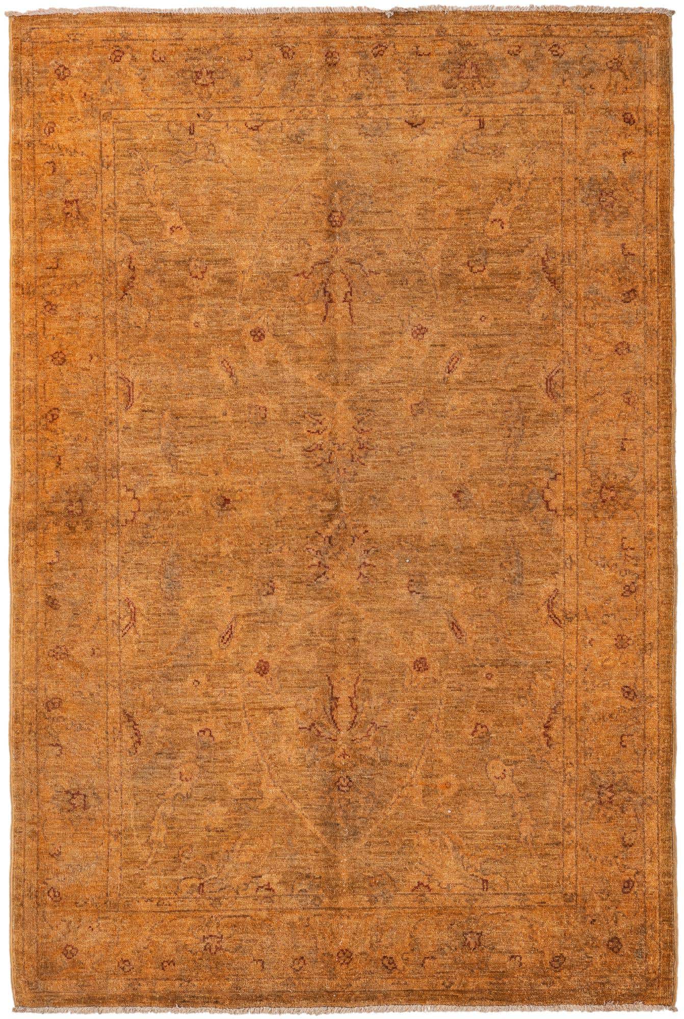 4' x 5' 10 Hand Knotted Peshawar Ziegler Rug
