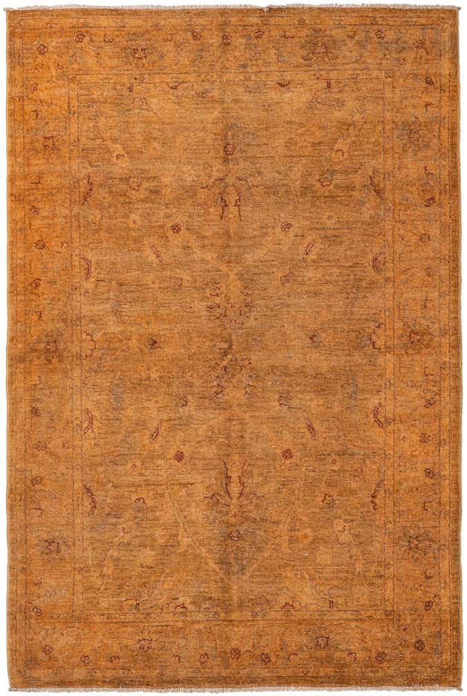 4' x 5' 10 Hand Knotted Peshawar Ziegler Rug