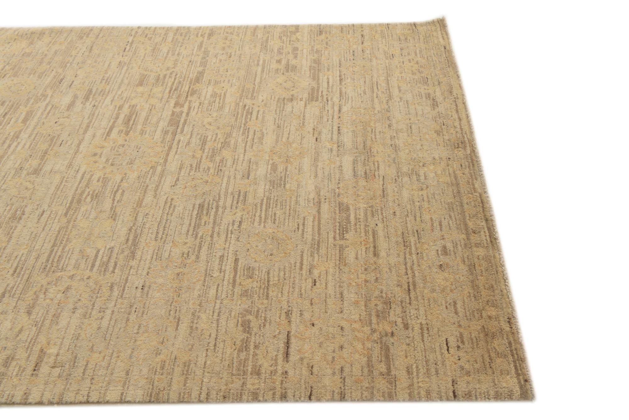 5' 1 x 7' Hand Knotted Peshawar Ziegler Rug