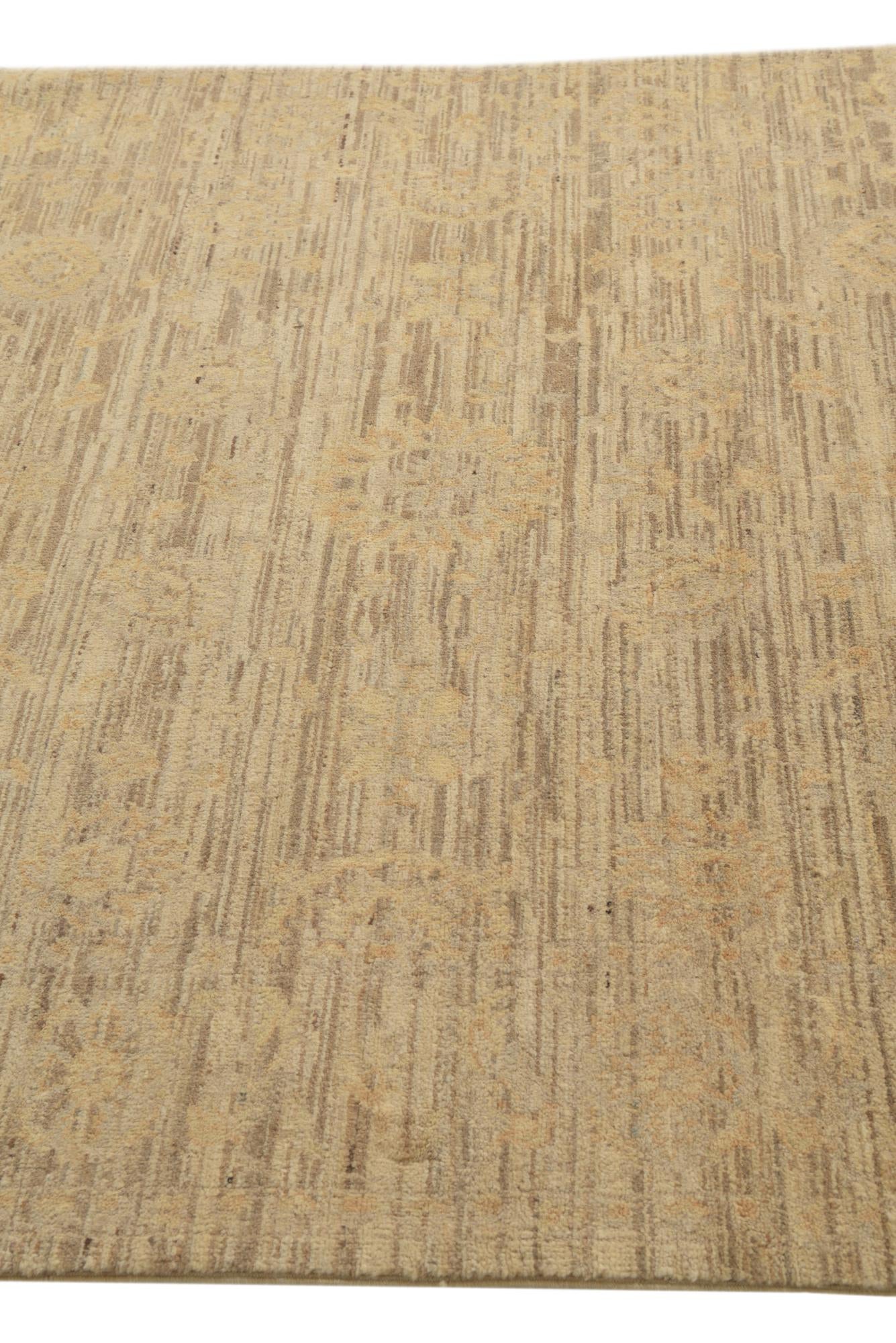 5' 1 x 7' Hand Knotted Peshawar Ziegler Rug