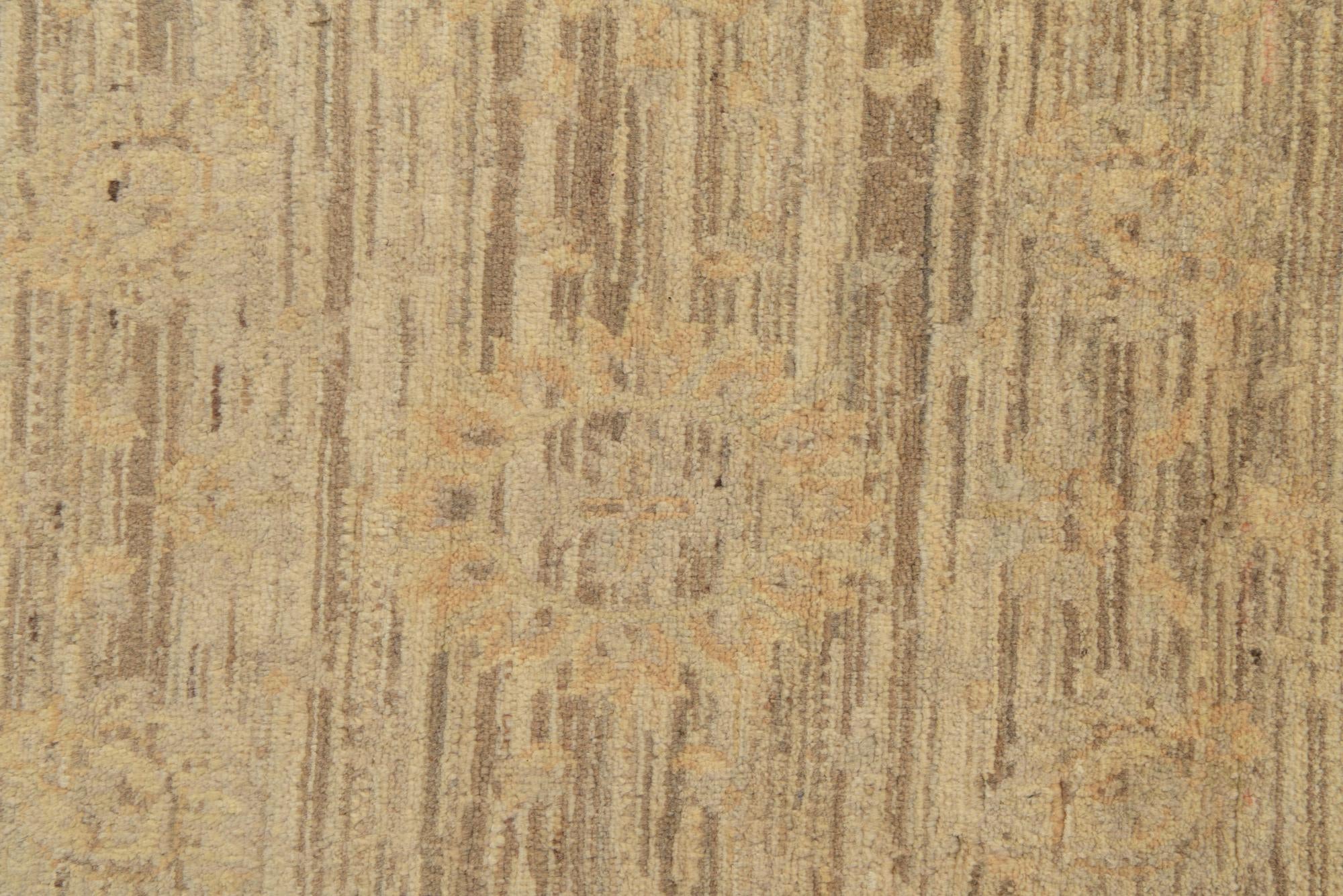 5' 1 x 7' Hand Knotted Peshawar Ziegler Rug