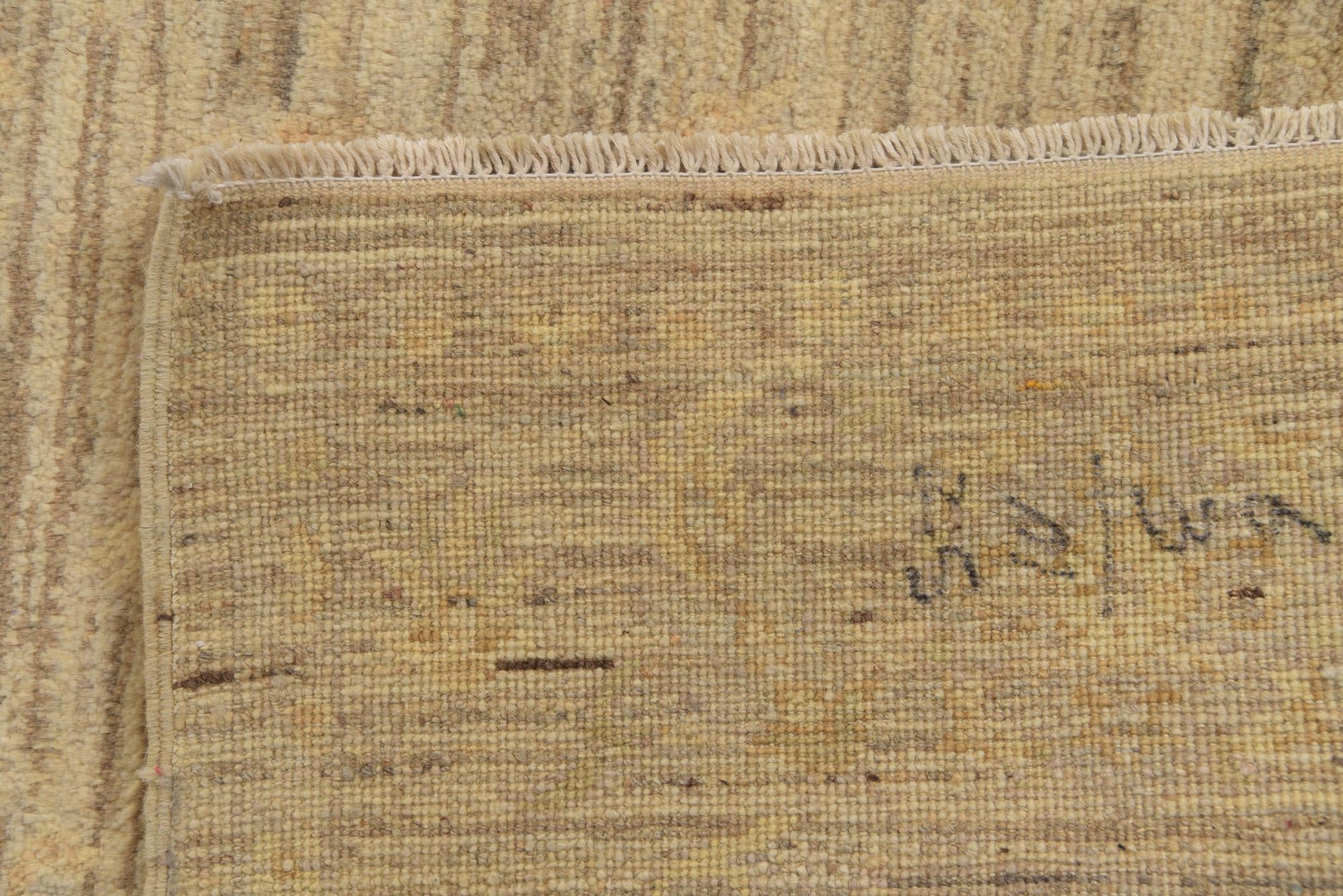 5' 1 x 7' Hand Knotted Peshawar Ziegler Rug