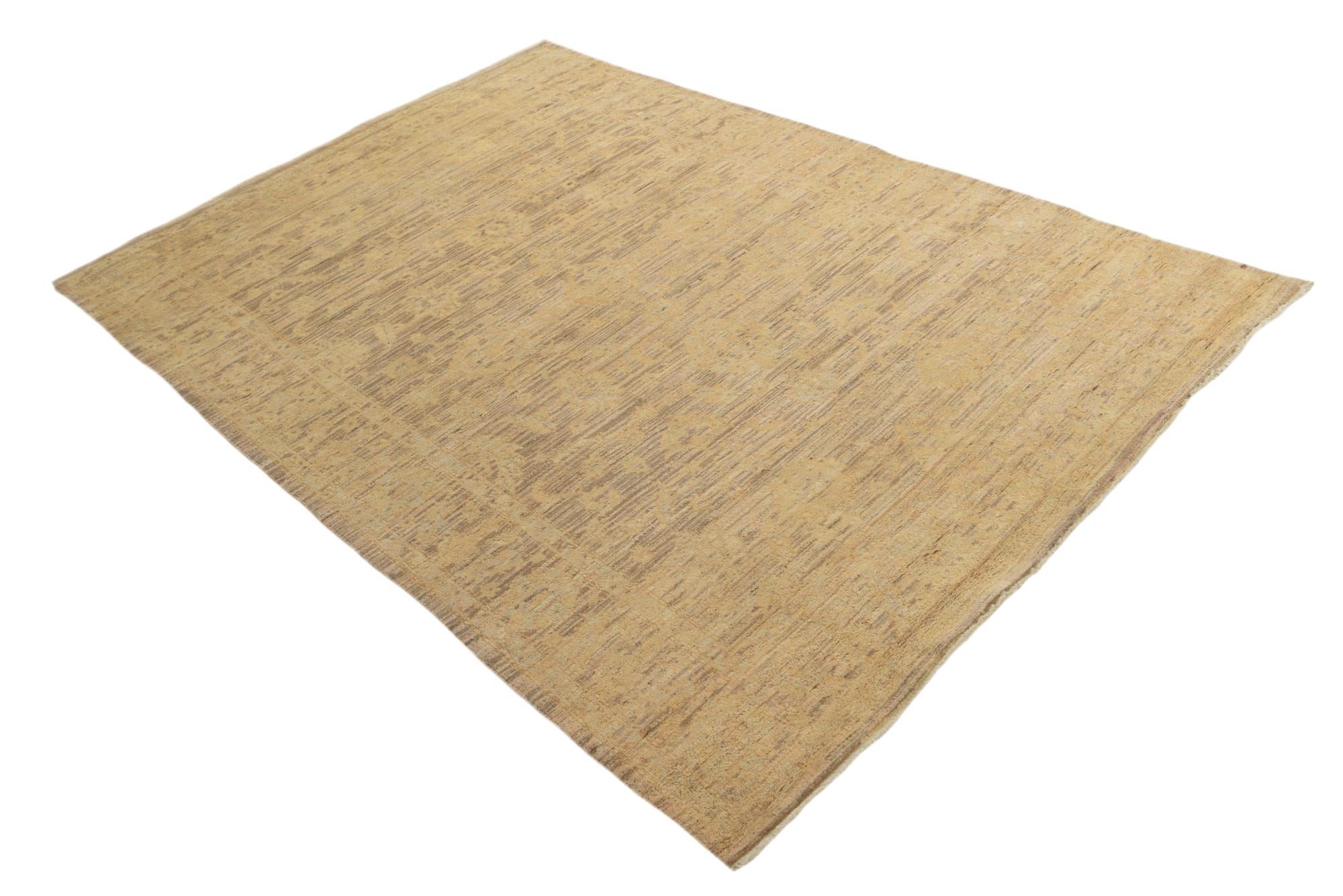 5' 6 x 8' Hand Knotted Peshawar Ziegler Rug
