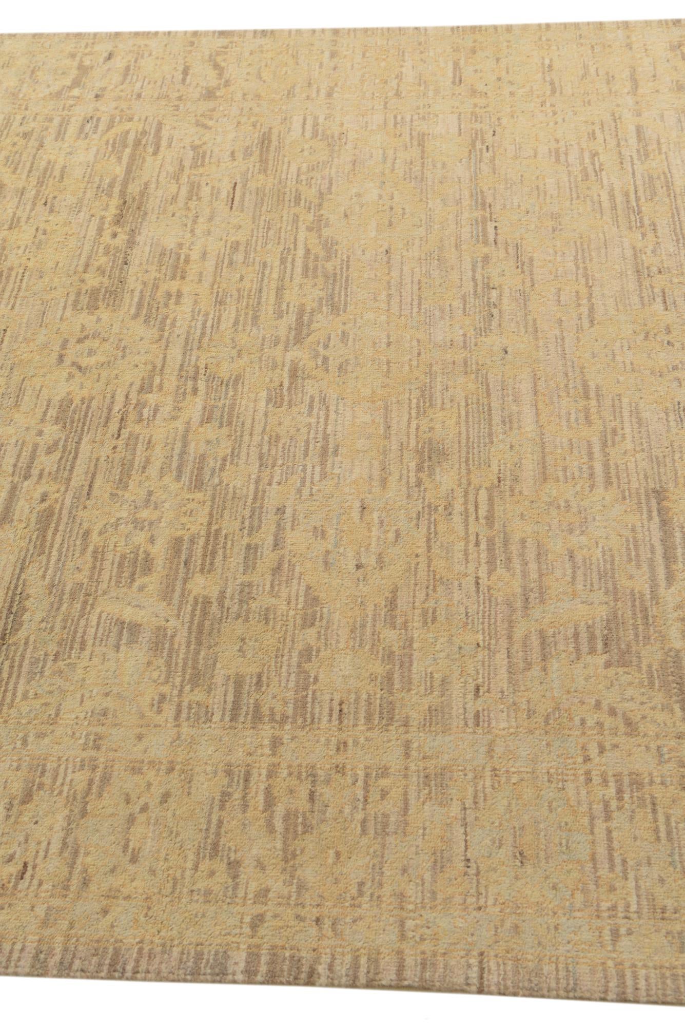 5' 6 x 8' Hand Knotted Peshawar Ziegler Rug