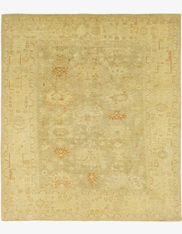 8' 5 x 9' 9 Hand Knotted Peshawar Ziegler Wool Rug