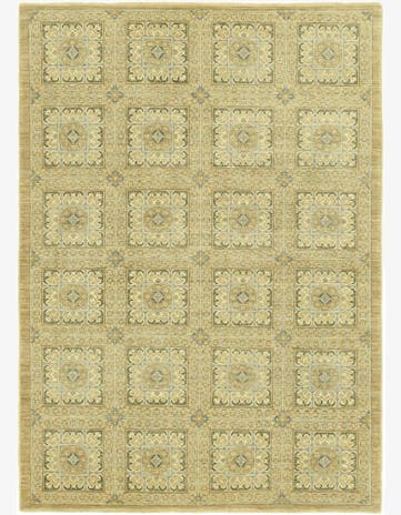 5' 8 x 8' Hand Knotted Peshawar Ziegler Rug