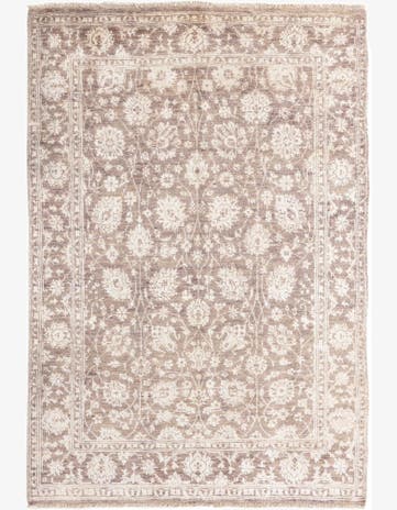 5' 5 x 8' Hand Knotted Peshawar Ziegler Rug