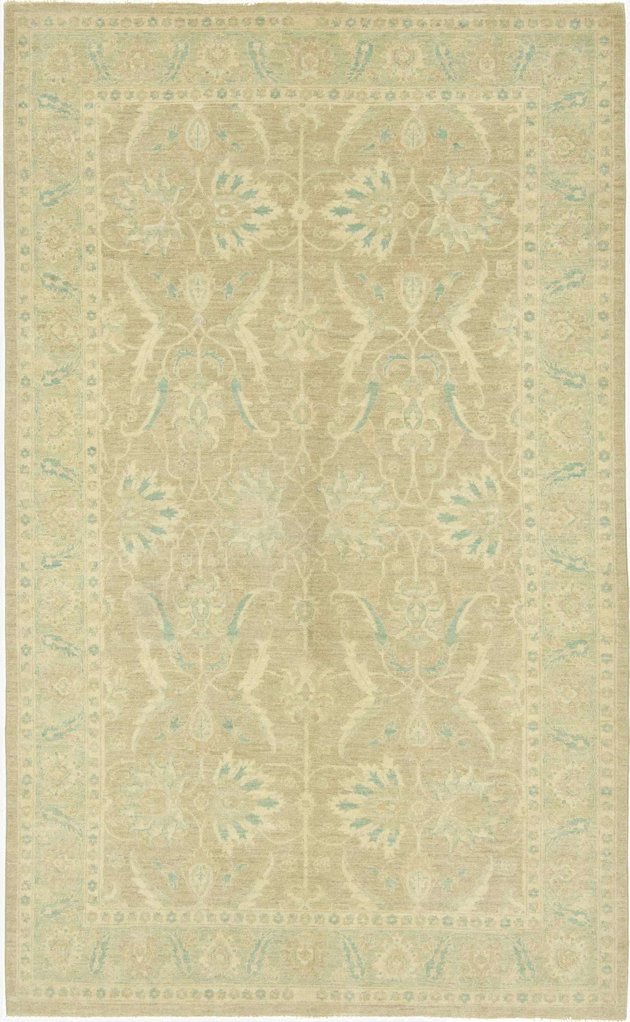 6' x 9' 9  Hand Knotted Peshawar Ziegler Rug