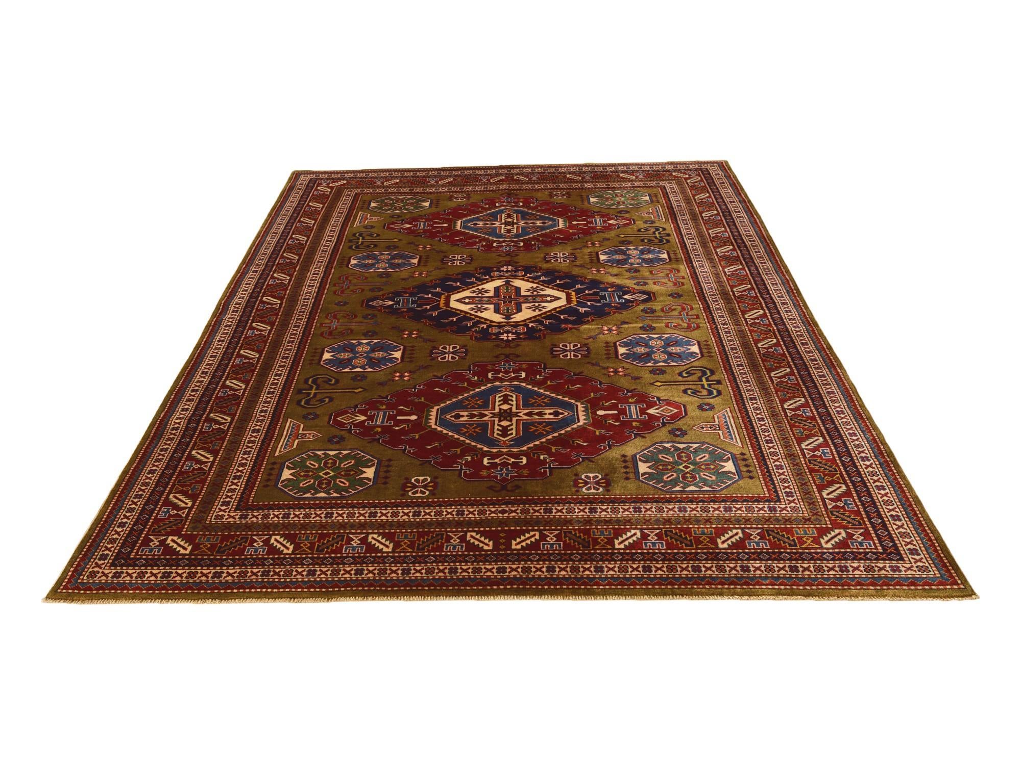 6' 2 x 8' 8 Hand Knotted Shirvan Rug