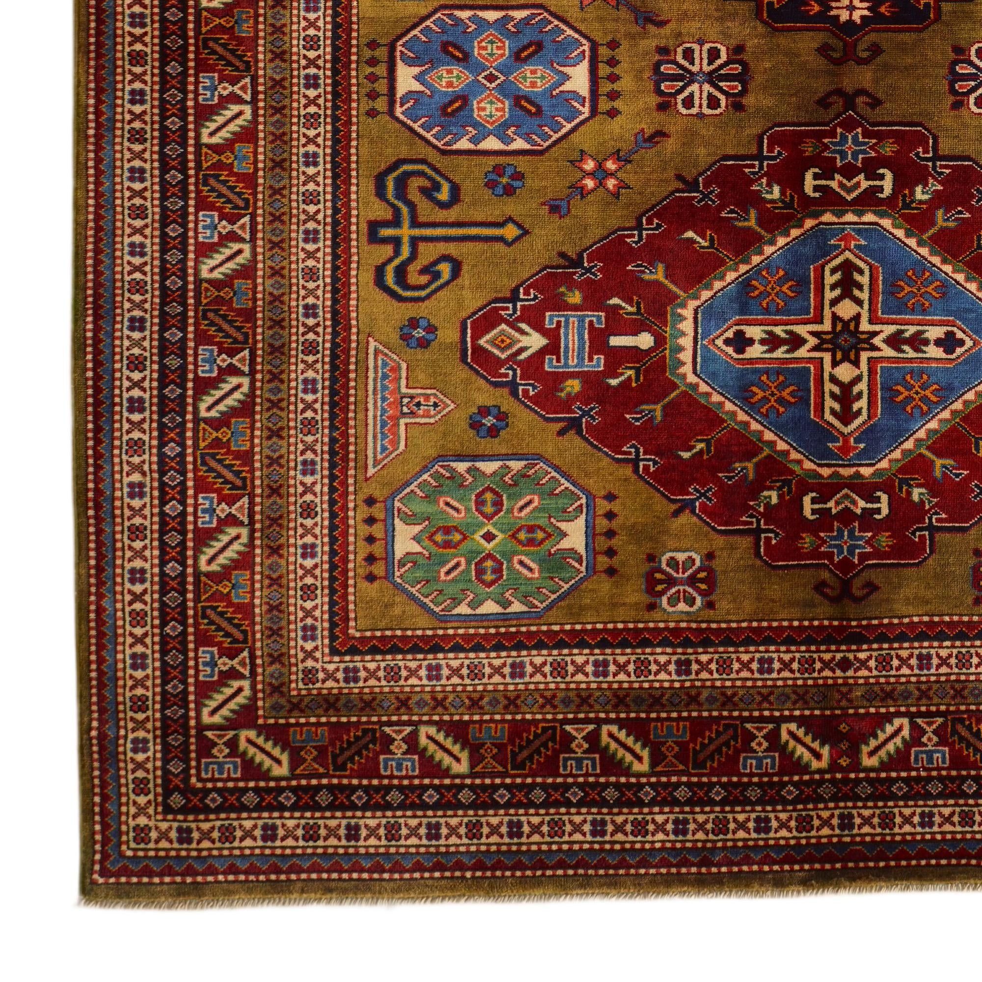 6' 2 x 8' 8 Hand Knotted Shirvan Rug