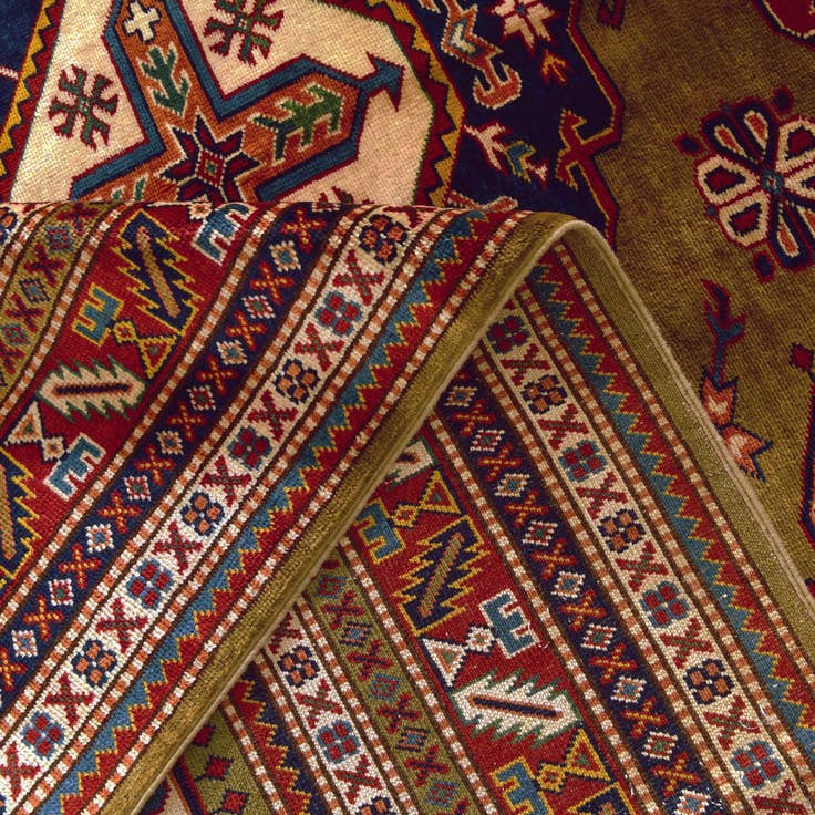 Detail image of 6' 2 x 8' 8 Hand Knotted Shirvan Rug