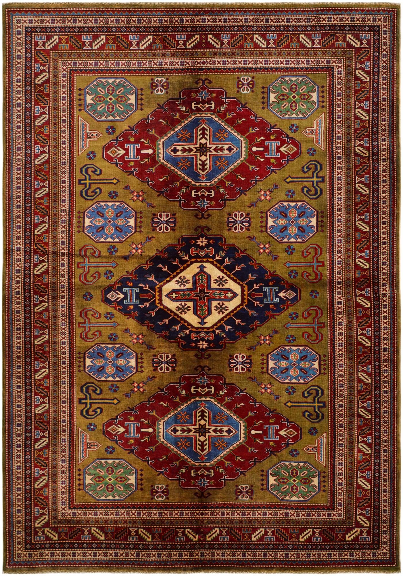 6' 2 x 8' 8 Hand Knotted Shirvan Rug