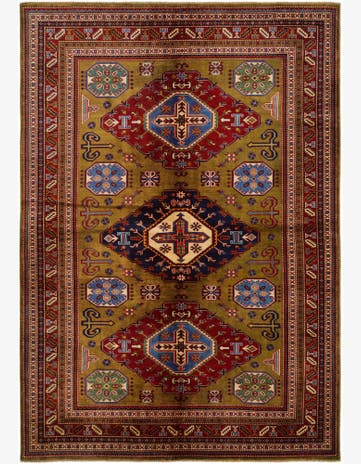 6' 2 x 8' 8 Hand Knotted Shirvan Rug