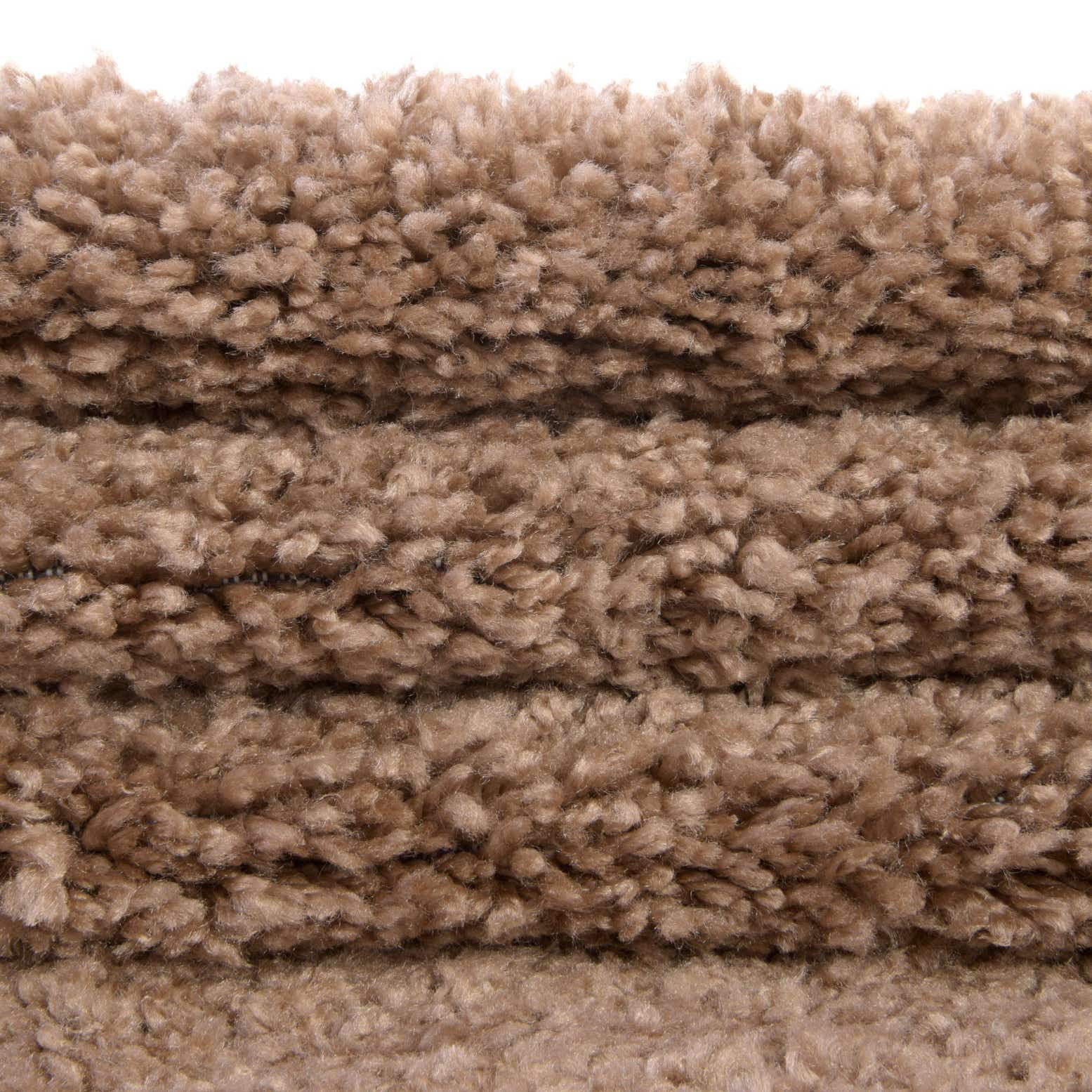 Custom Light Brown Solid Frieze Rug