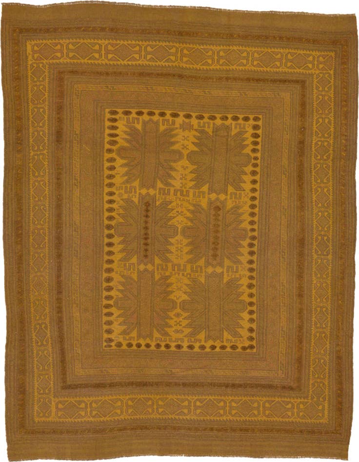 Detail image of 6' 4 x 8' 3 Hand Woven Sumak Wool Rug