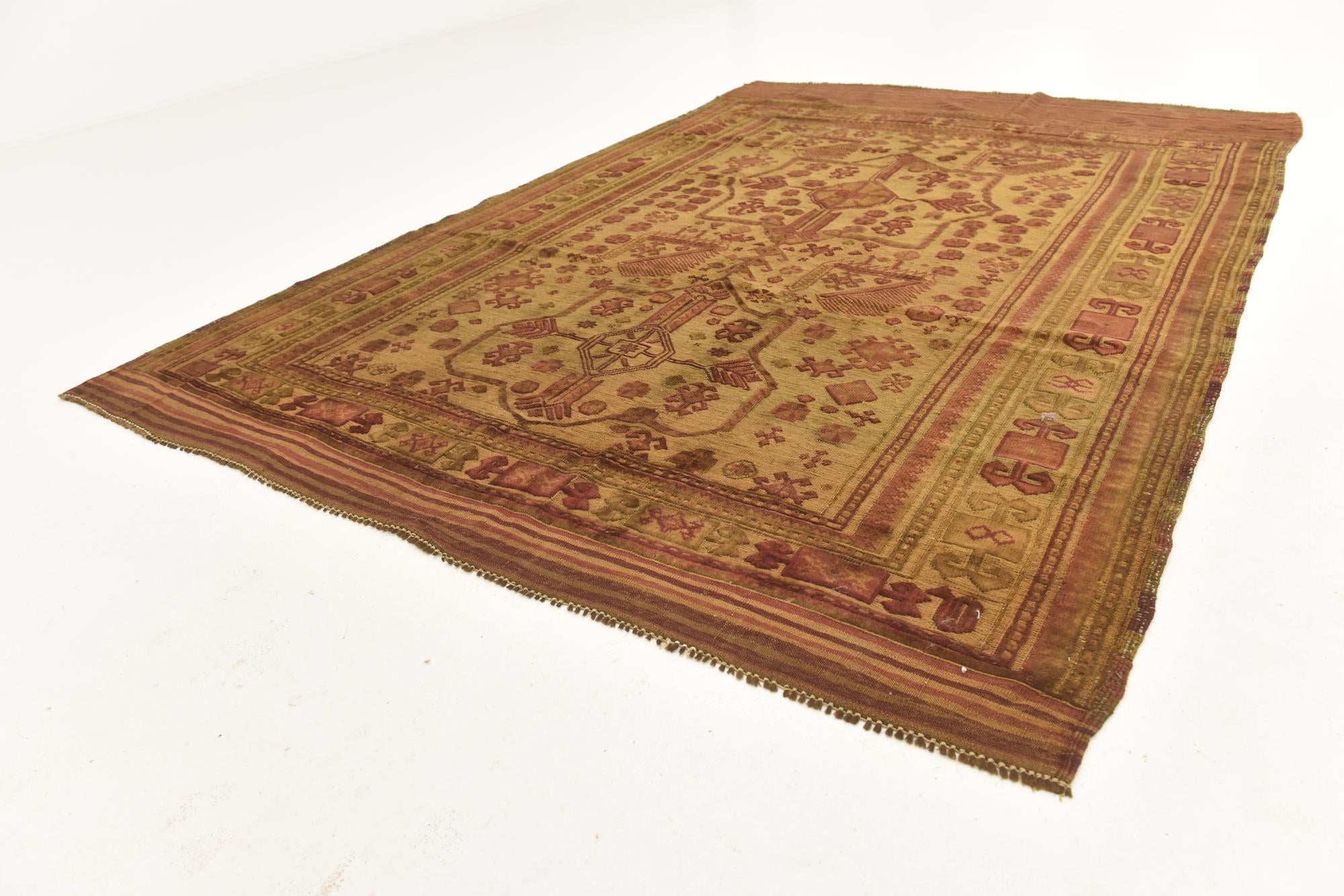180cm x 265cm anudado a mano Sumak Alfombra Lana