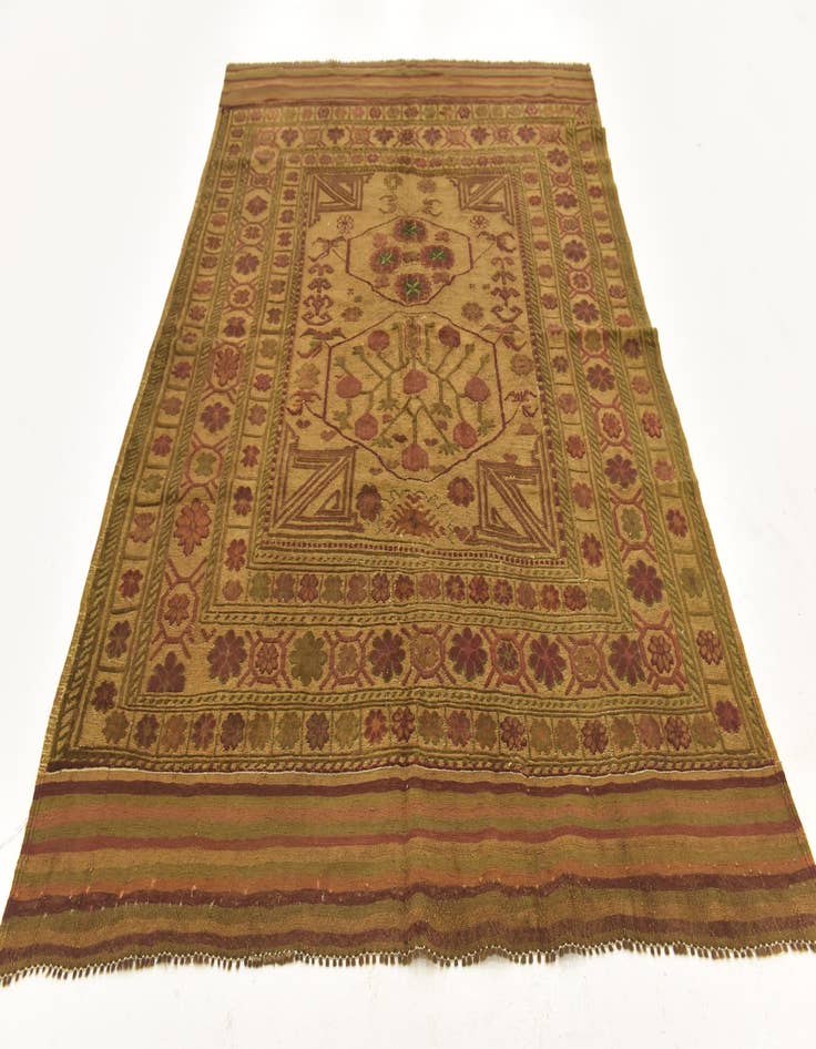 Detail image of 4' 9 x 7' 7 Hand Knotted Sumak Wool Rug