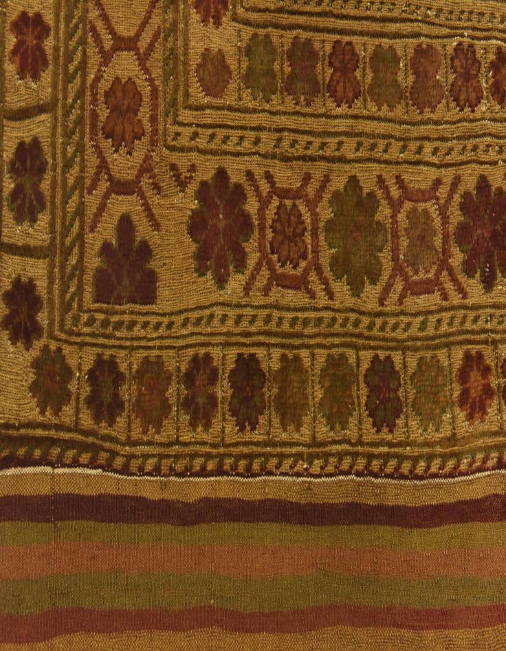 Detail image of 4' 9 x 7' 7 Hand Knotted Sumak Wool Rug