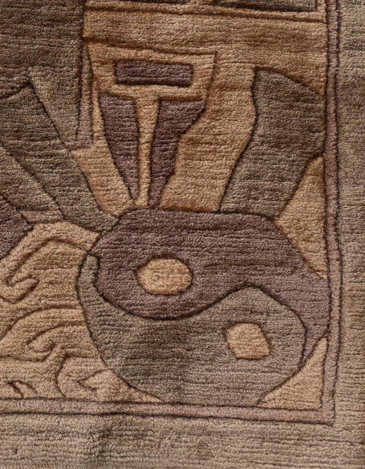 Detail image of 8' 1 x 9' 11  Hand Knotted Tibet Wool Rug