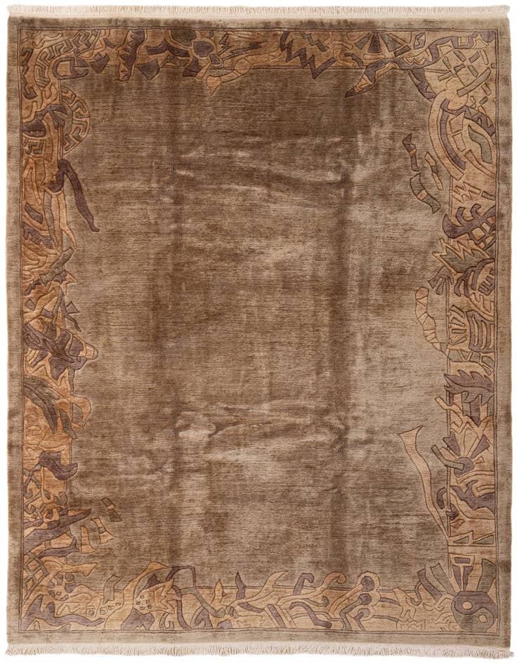 Detail image of 8' 1 x 9' 11 Hand Knotted Tibet Wool Rug