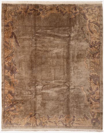 8' 1 x 9' 11 Hand Knotted Tibet Wool Rug