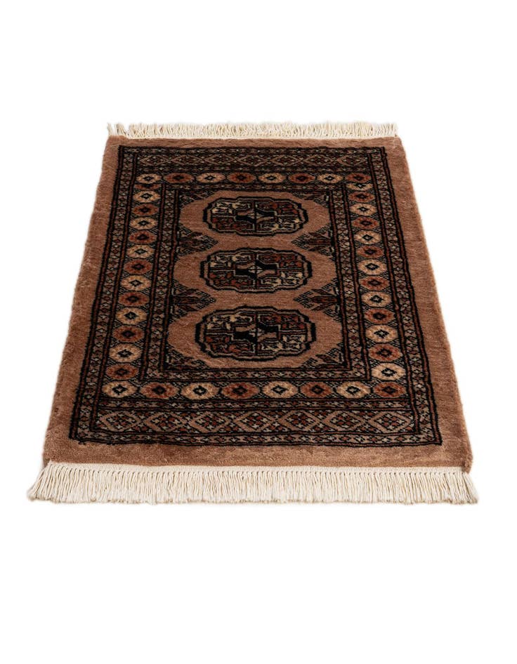 Detail image of 2' 1 x 2' 10  Hand Knotted Torkaman Persian Wool Rug