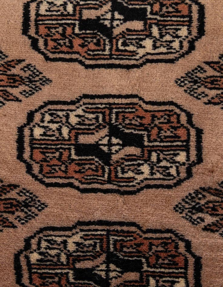 Detail image of 2' 1 x 2' 10  Hand Knotted Torkaman Persian Wool Rug