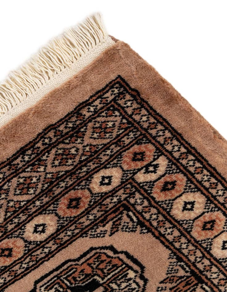 Detail image of 2' 1 x 2' 10  Hand Knotted Torkaman Persian Wool Rug