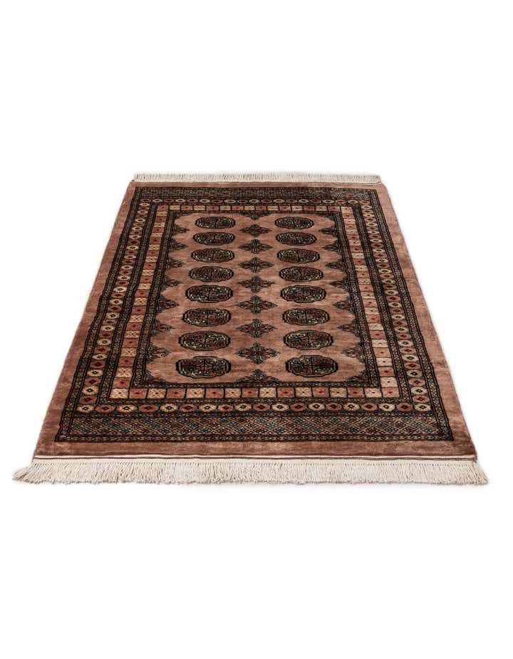 4' 3 x 6' 3 Hand Knotted Torkaman Persian Wool Rug