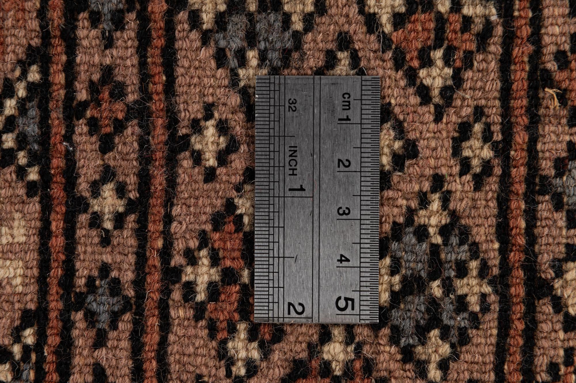 4' 3 x 6' 3 Hand Knotted Torkaman Persian Wool Rug