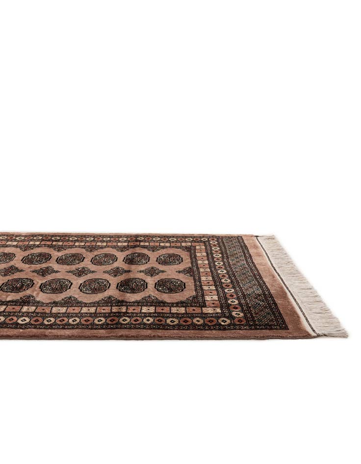 Detail image of 4' 3 x 6' 3 Hand Knotted Torkaman Persian Wool Rug