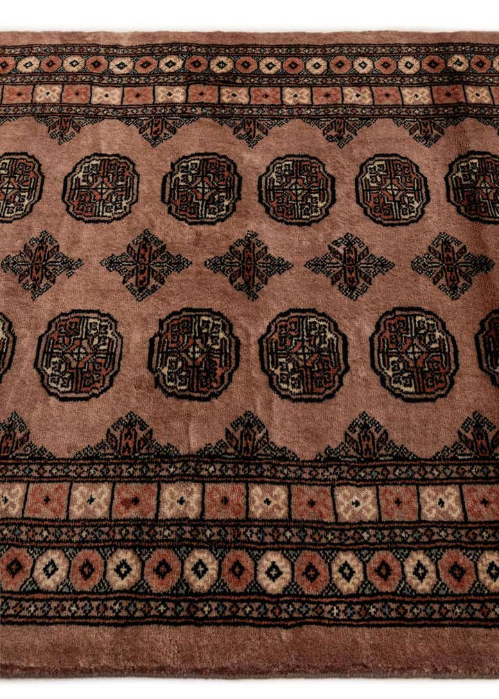 4' 3 x 6' 3 Hand Knotted Torkaman Persian Wool Rug