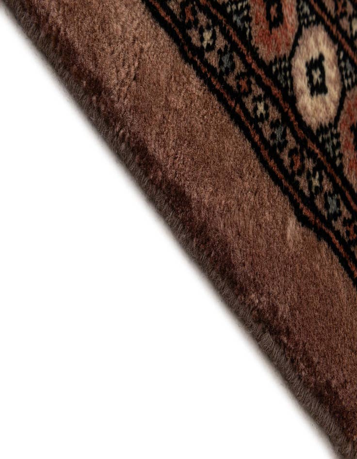 Detail image of 4' 3 x 6' 3 Hand Knotted Torkaman Persian Wool Rug