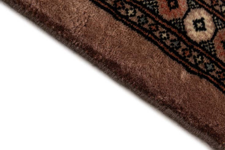 Detail image of 4' 3 x 6' 3 Hand Knotted Torkaman Persian Wool Rug