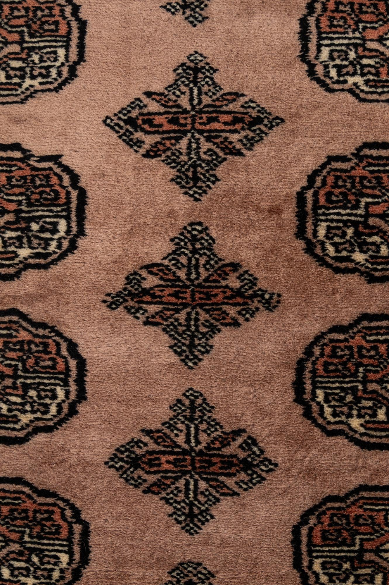 4' 3 x 6' 3 Hand Knotted Torkaman Persian Wool Rug