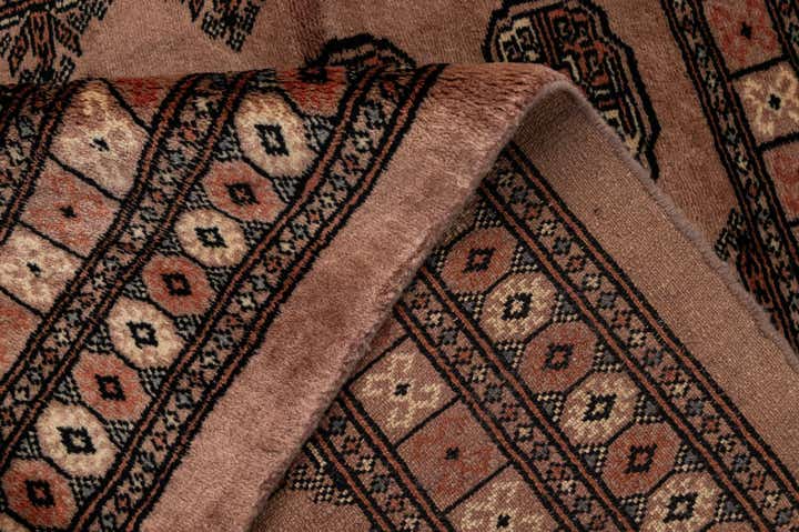 4' 3 x 6' 3 Hand Knotted Torkaman Persian Wool Rug